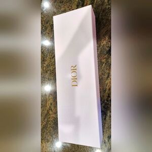 Authentic Dior White/Gold Gift Box Long Large 23.5x7.5x3.5
